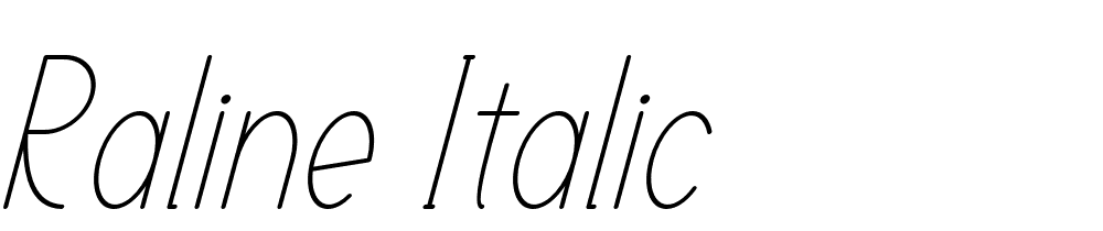 RALINE-Italic font family download free