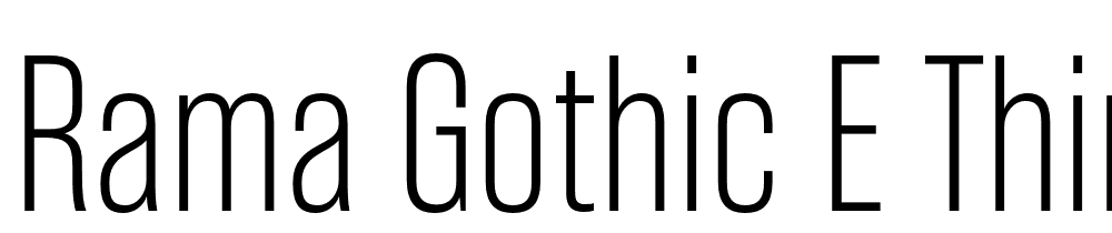 Rama-Gothic-E-Thin font family download free