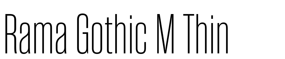 Rama-Gothic-M-Thin font family download free