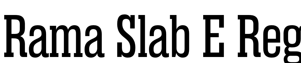 Rama-Slab-E-Regular font family download free