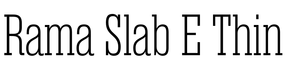 Rama-Slab-E-Thin font family download free