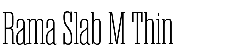 Rama-Slab-M-Thin font family download free