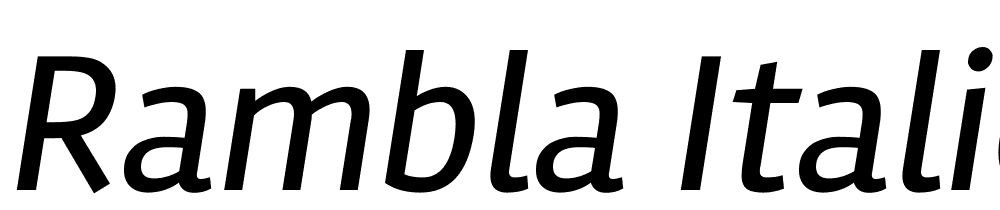 Rambla-Italic font family download free