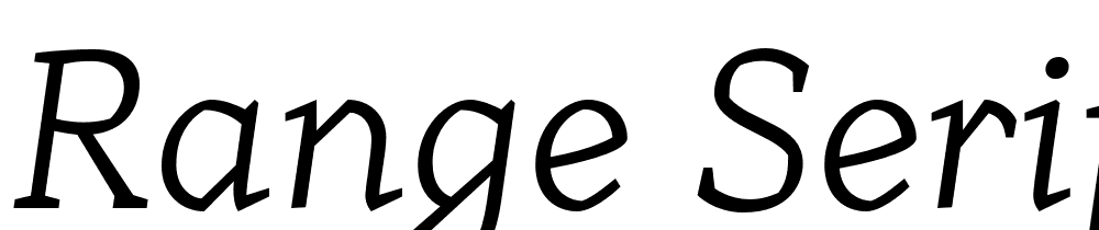 Range Serif font family download free