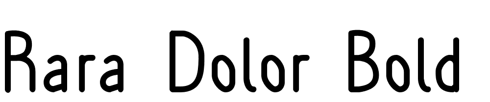 Rara-Dolor-Bold font family download free