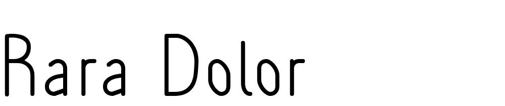 Rara-Dolor font family download free