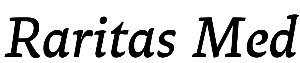 Raritas-Medium-Italic font family download free