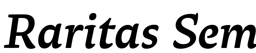 Raritas-SemiBold-Italic font family download free