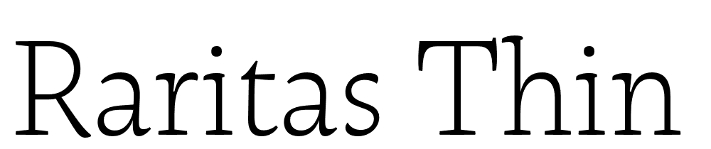 Raritas-Thin font family download free