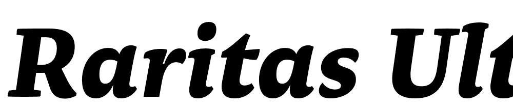 Raritas-UltraBold-Italic font family download free