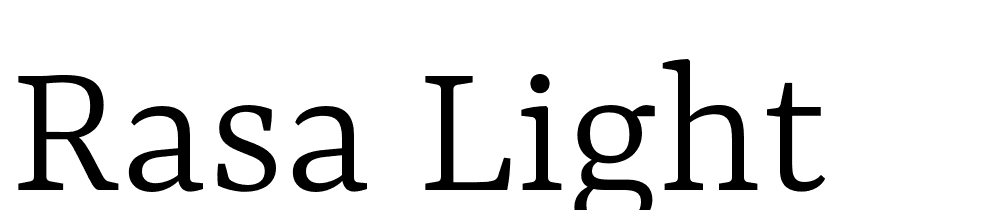 Rasa-Light font family download free