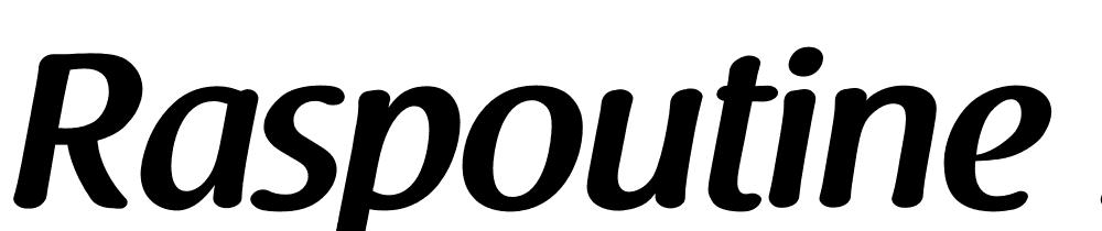 Raspoutine-DemiBold-Italic font family download free