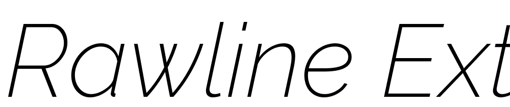 Rawline-ExtraLight-Italic font family download free