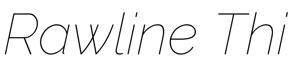 Rawline-Thin-Italic font family download free