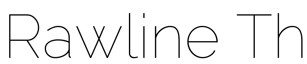 Rawline-Thin-Regular font family download free