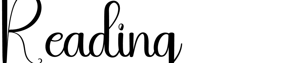 Reading font family download free