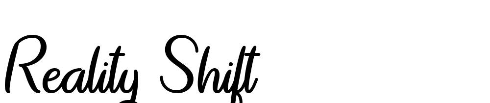 Reality Shift font family download free