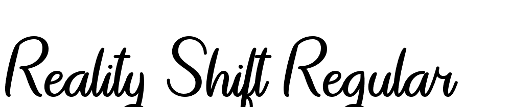 Reality-Shift-Regular font family download free