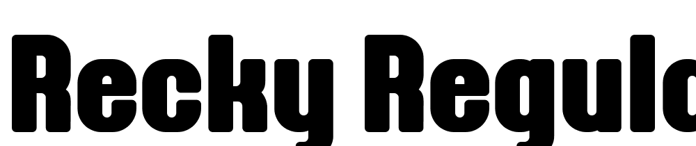 Recky-Regular font family download free