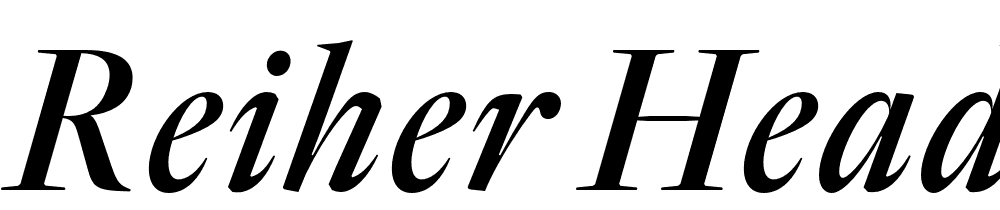 Reiher-Headline-Italic font family download free
