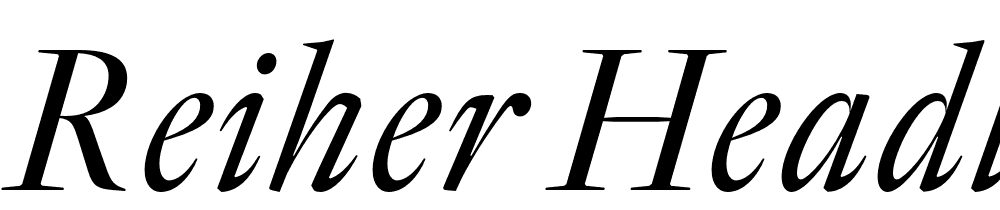Reiher-Headline-Light-Italic font family download free