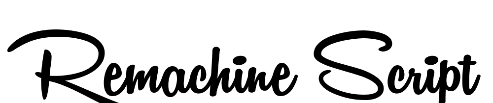 Remachine-Script-Personal-Use font family download free