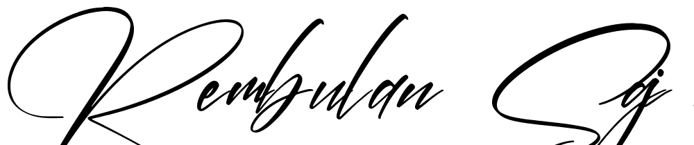 Rembulan Signature font family download free