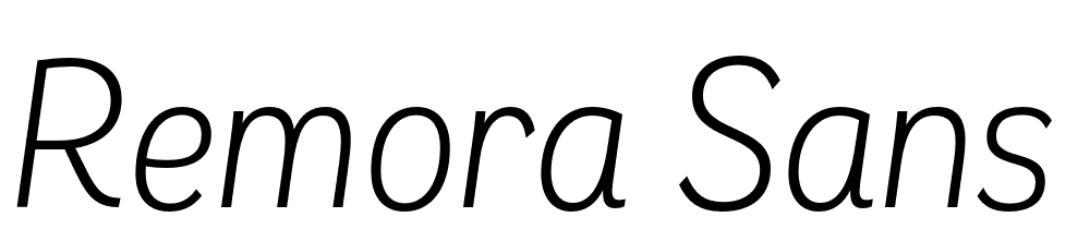 Remora-Sans-W1-Light-Italic font family download free