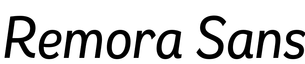 Remora-Sans-W1-Medium-Italic font family download free