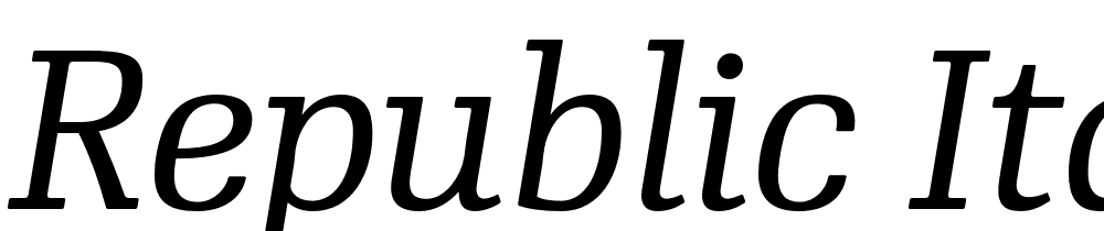 RePublic-Italic font family download free