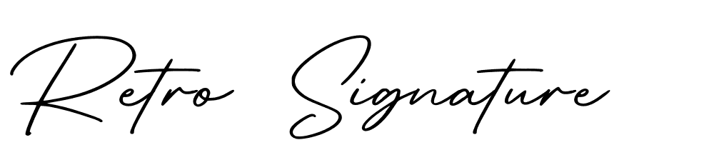 Retro-Signature font family download free