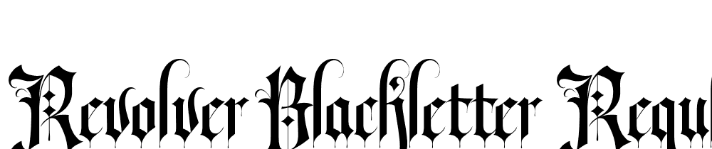 Revolver-Blackletter-Regular font family download free