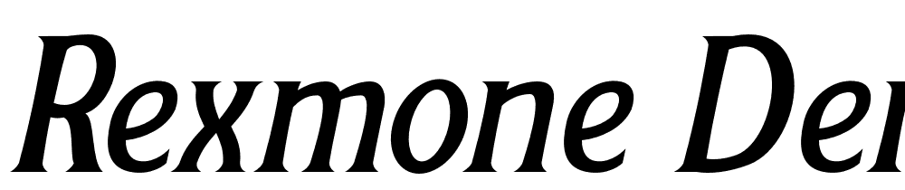 Rexmone-DEMO-Italic font family download free