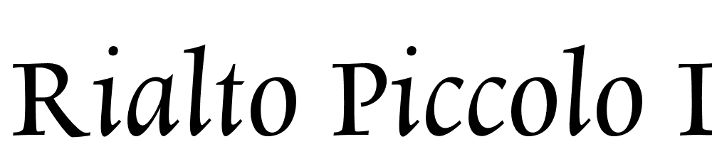Rialto-Piccolo-dF-Italic font family download free