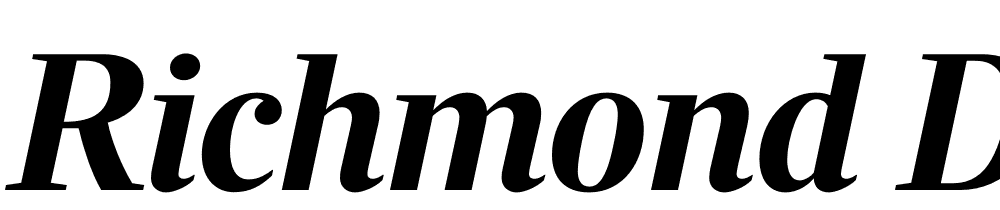 Richmond-Display-Semi-Bold-Italic font family download free