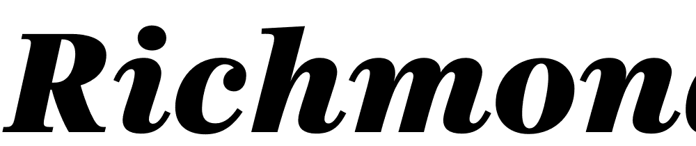 Richmond-Text-Black-Italic font family download free