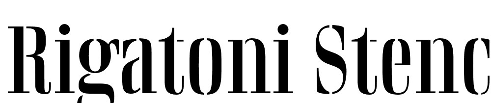 Rigatoni-Stencil font family download free