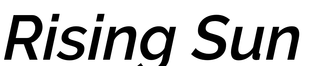 Rising-Sun-DemiBold-Italic font family download free