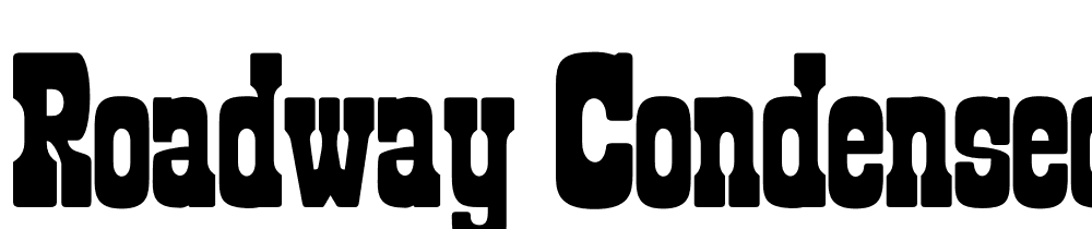 Roadway-Condensed-Regular font family download free