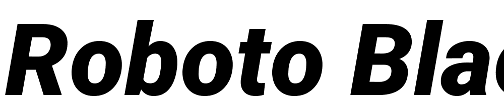Roboto-Black-Italic font family download free