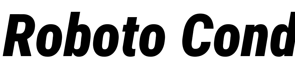Roboto-Condensed-Black-Italic font family download free