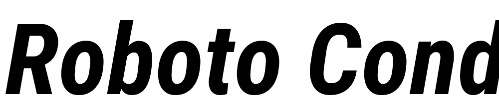 Roboto-Condensed-Bold-Italic font family download free