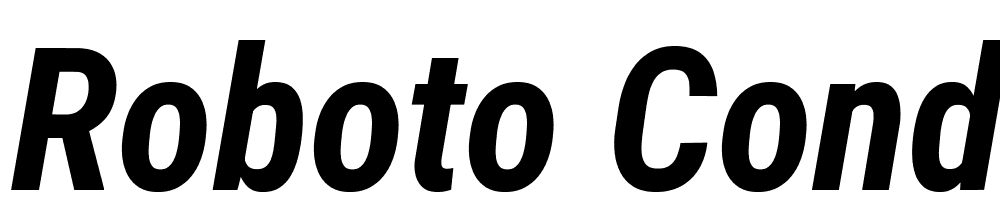 Roboto-Condensed-Bold-Italic font family download free