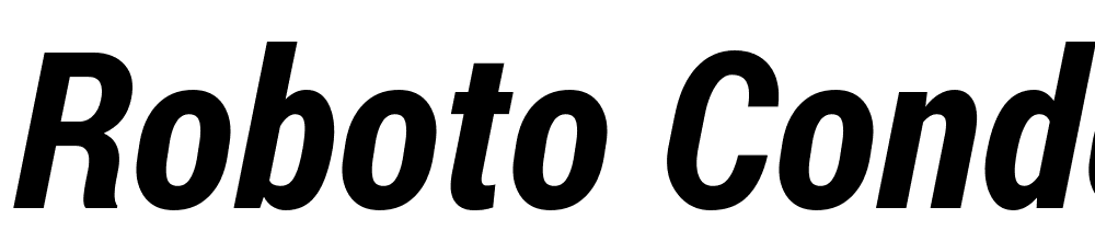 Roboto-Condensed-Bold-Italic font family download free