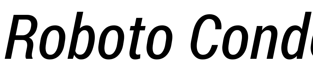 Roboto-Condensed-Italic font family download free