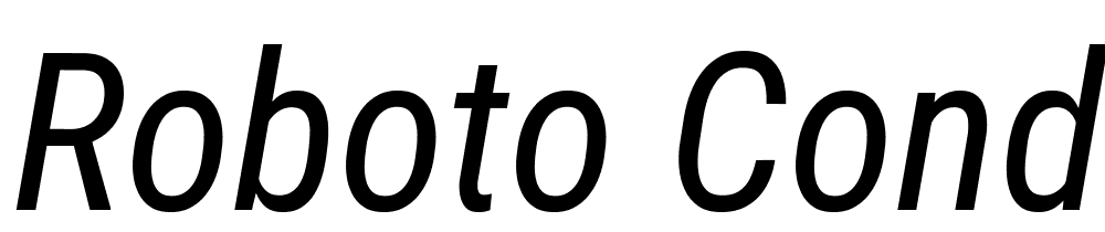 Roboto-Condensed-Italic font family download free