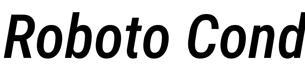 Roboto-Condensed-Medium-Italic font family download free