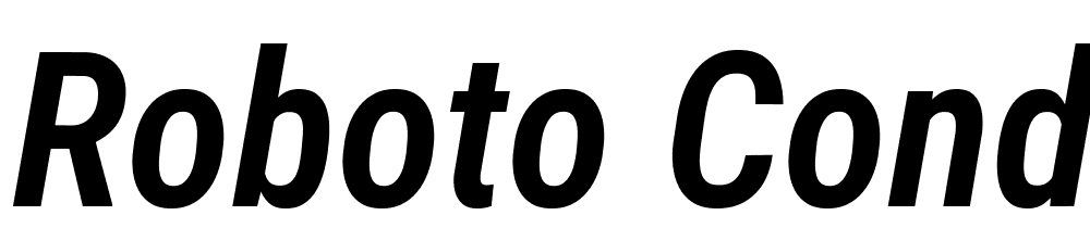 Roboto-Condensed-SemiBold-Italic font family download free