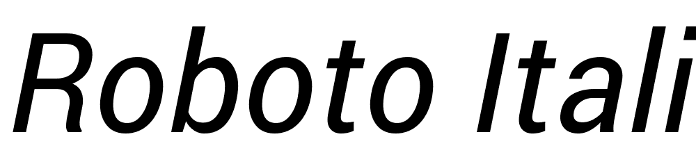 Roboto-Italic font family download free