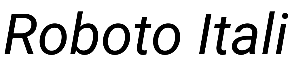 Roboto-Italic font family download free